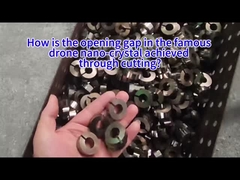 Hoe wordt de opening in het beroemde drone nano-kristal bereikt door te snijden?