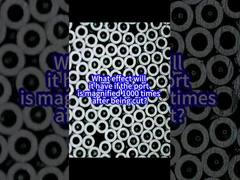 Welk effect zal het hebben als de poort 1000 keer wordt vergroot nadat deze is doorgesneden?