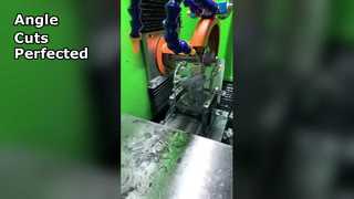 Nauwkeurig hoekloos snijden van cirkelvormige ringen met poederkern